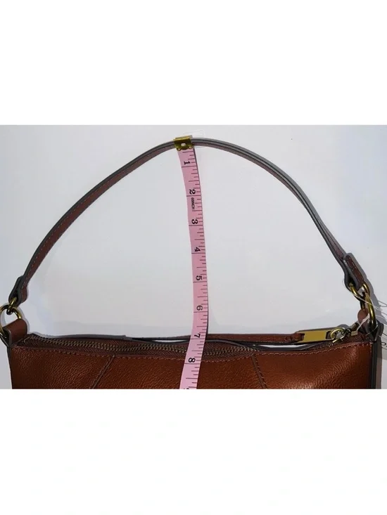 Fossil Skylar Leather Crossbody Purse Brandy Brown Bag Womens NWT Classic Boho - Picture 16 of 17